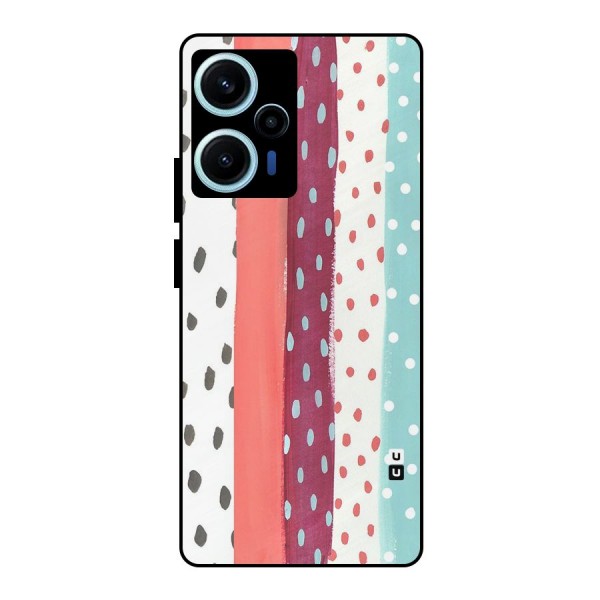 Polka Brush Art Metal Back Case for Poco F5