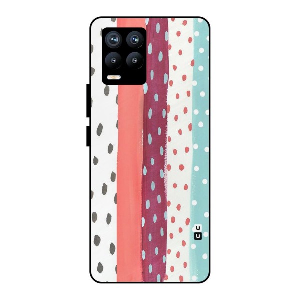 Polka Brush Art Metal Back Case for Realme 8 Pro