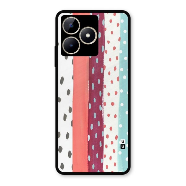 Polka Brush Art Metal Back Case for Realme C53