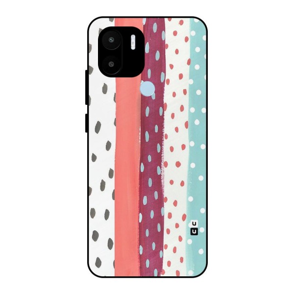 Polka Brush Art Metal Back Case for Redmi A1+