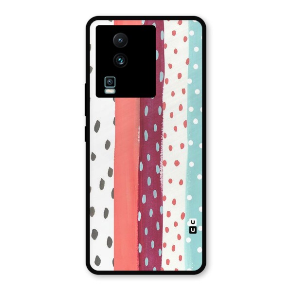 Polka Brush Art Metal Back Case for iQOO Neo 7 Pro