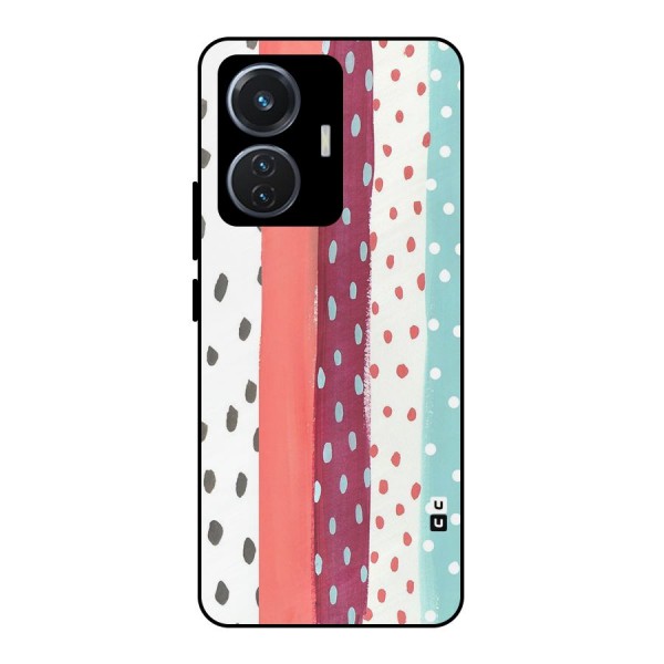 Polka Brush Art Metal Back Case for iQOO Z6 44W