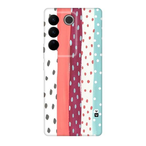 Polka Brush Art Original Polycarbonate Back Case for Vivo V27