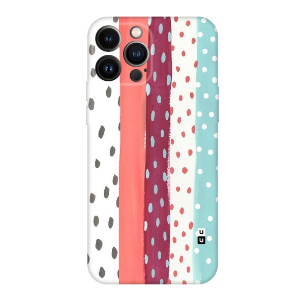 Polka Brush Art Original Polycarbonate Back Case for iPhone 13 Pro Max