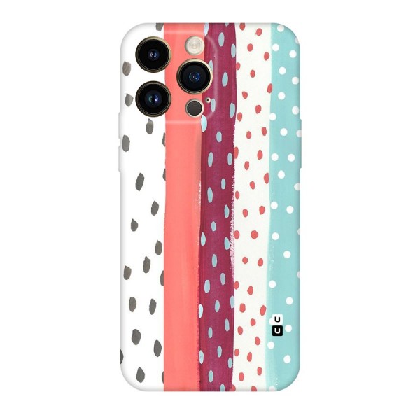 Polka Brush Art Original Polycarbonate Back Case for iPhone 14 Pro Max