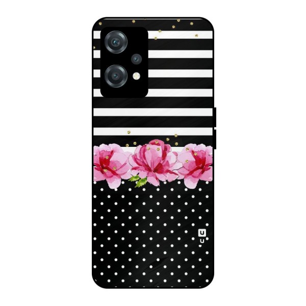 Polka Floral Stripes Metal Back Case for OnePlus Nord CE 2 Lite 5G