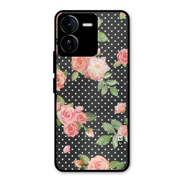 Polka Peach Metal Back Case for iQOO Z9