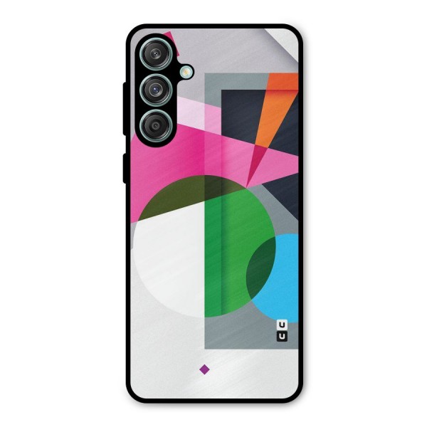 Polygons Cute Pattern Metal Back Case for Galaxy M55 5G