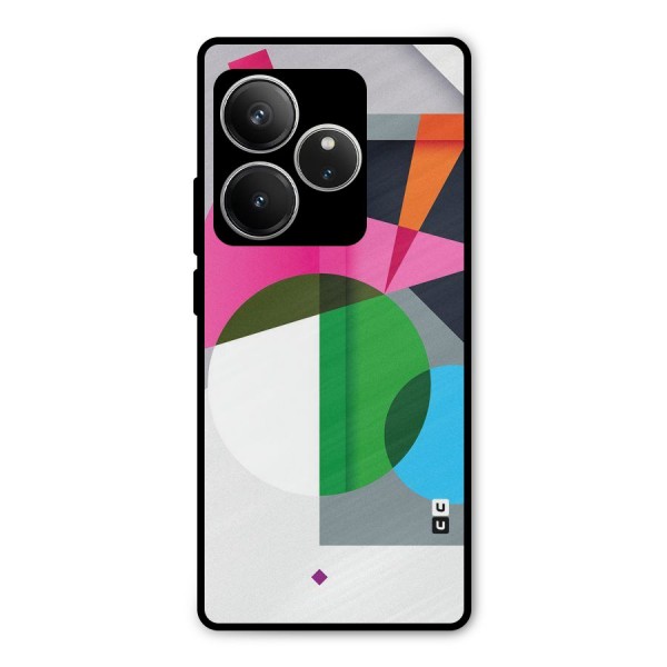 Polygons Cute Pattern Metal Back Case for Realme GT 6