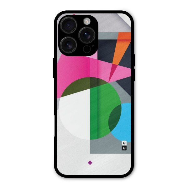 Polygons Cute Pattern Metal Back Case for iPhone 16 Pro Max