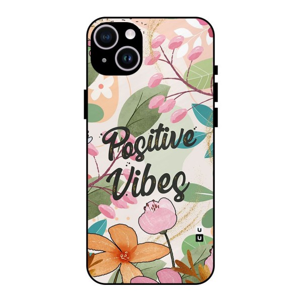 Positive Vibes Metal Back Case for iPhone 14 Plus