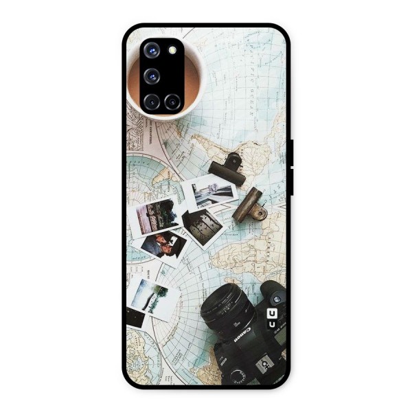 Post Stamps Travel Metal Back Case for Oppo A52