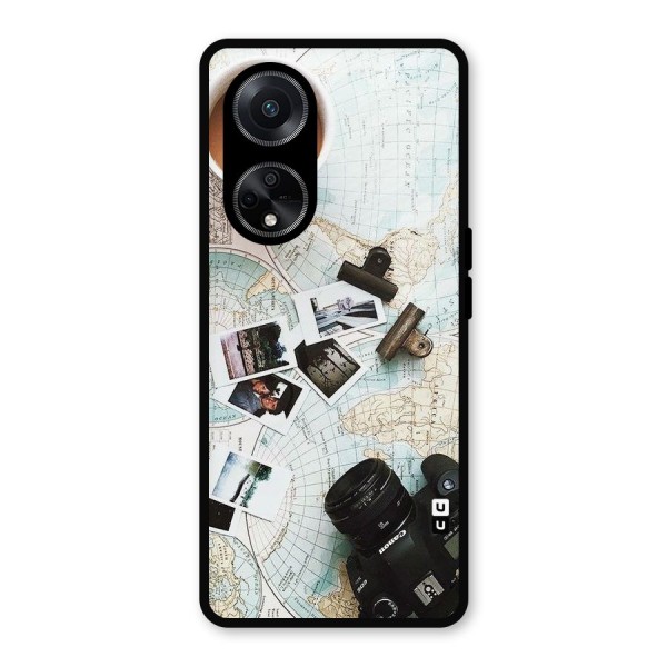 Post Stamps Travel Metal Back Case for Oppo F23