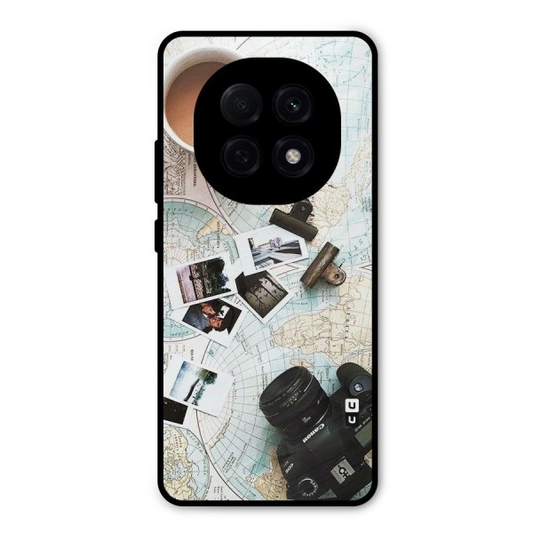 Post Stamps Travel Metal Back Case for Oppo F29 Pro