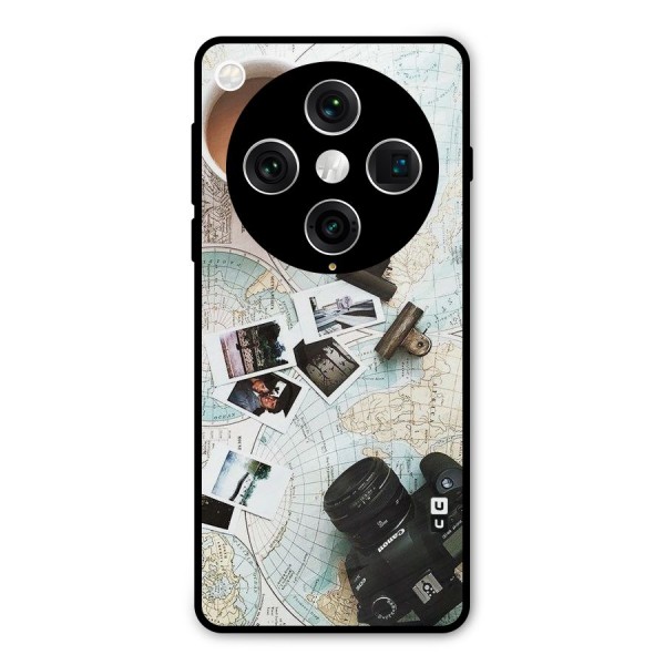 Post Stamps Travel Metal Back Case for Oppo Find X8 Pro