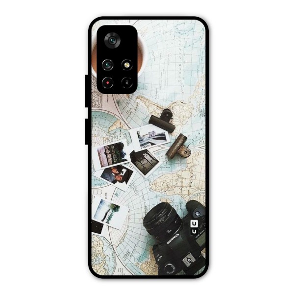 Post Stamps Travel Metal Back Case for Poco M4 Pro 5G