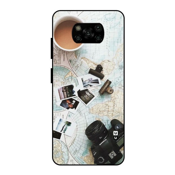 Post Stamps Travel Metal Back Case for Poco X3