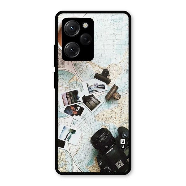 Post Stamps Travel Metal Back Case for Poco X5 Pro