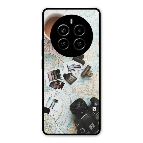 Post Stamps Travel Metal Back Case for Realme P1 Pro