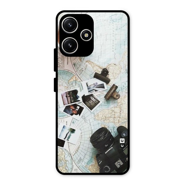 Post Stamps Travel Metal Back Case for Redmi 12 5G