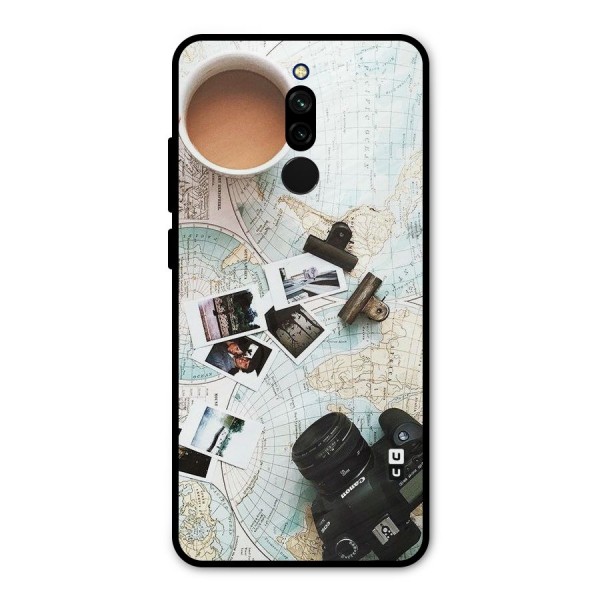 Post Stamps Travel Metal Back Case for Redmi 8