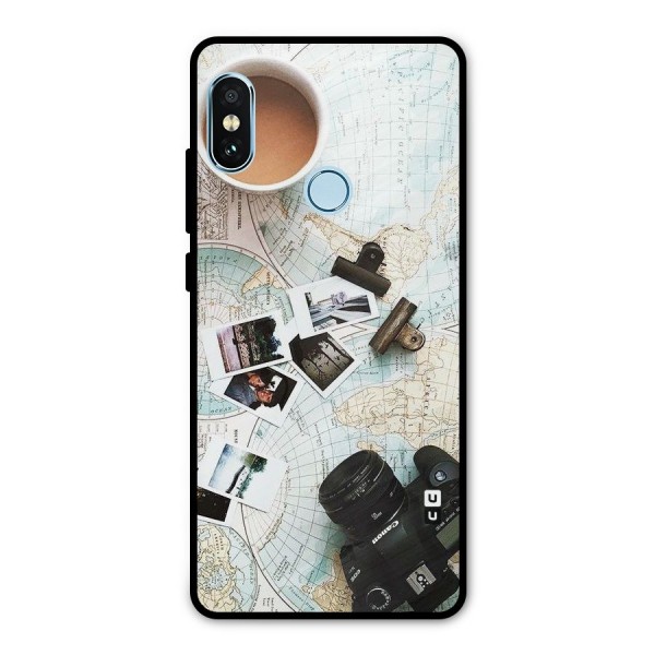 Post Stamps Travel Metal Back Case for Redmi Note 5 Pro