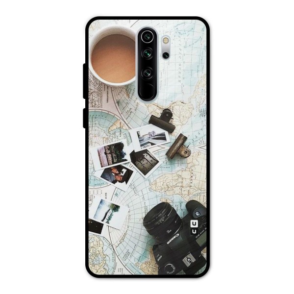 Post Stamps Travel Metal Back Case for Redmi Note 8 Pro