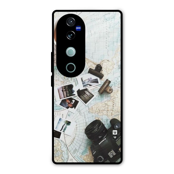 Post Stamps Travel Metal Back Case for Vivo V40
