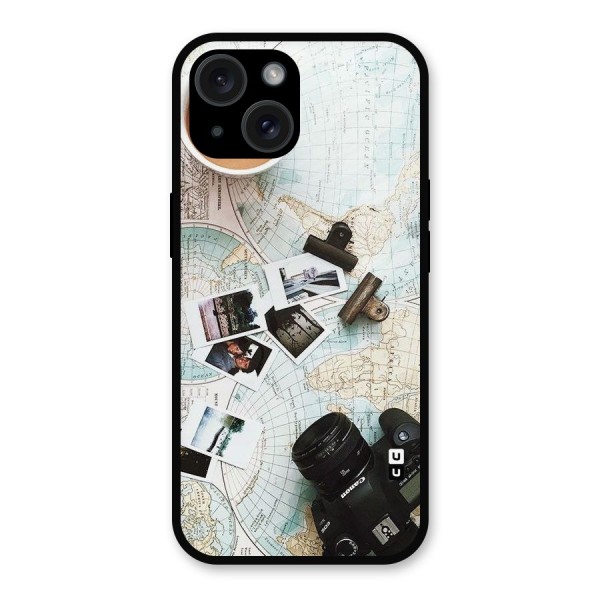 Post Stamps Travel Metal Back Case for iPhone 15
