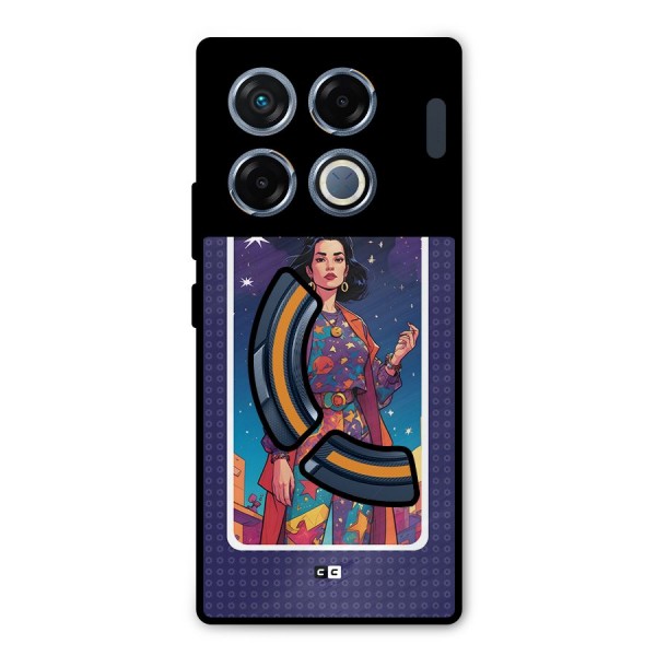 Power With Elegance Metal Back Case for Infinix GT 20 Pro