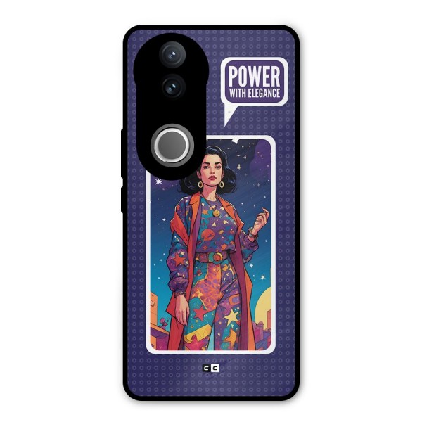 Power With Elegance Metal Back Case for Vivo V50e