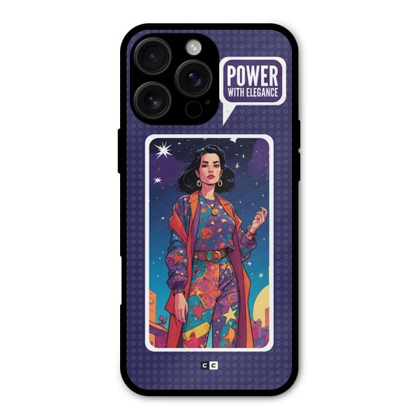 Power With Elegance Metal Back Case for iPhone 16 Pro Max