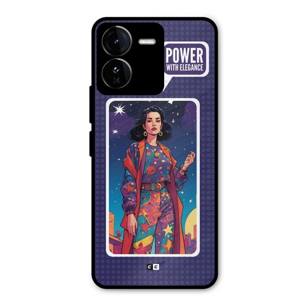 Power With Elegance Metal Back Case for iQOO Z9