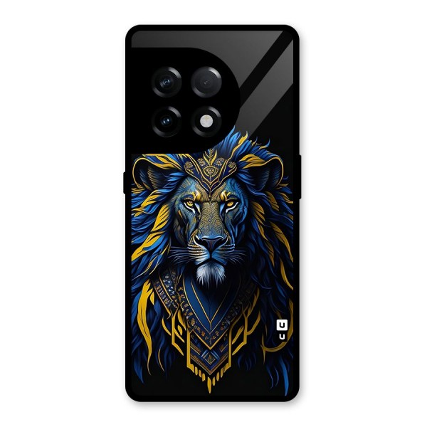 Premium Lion Abstract Portrait Art Glass Back Case for OnePlus 11R