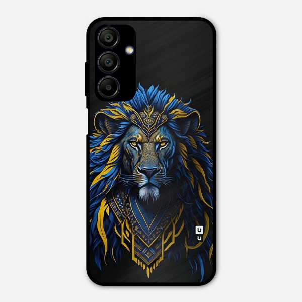 Premium Lion Abstract Portrait Art Metal Back Case for Galaxy A15 5G