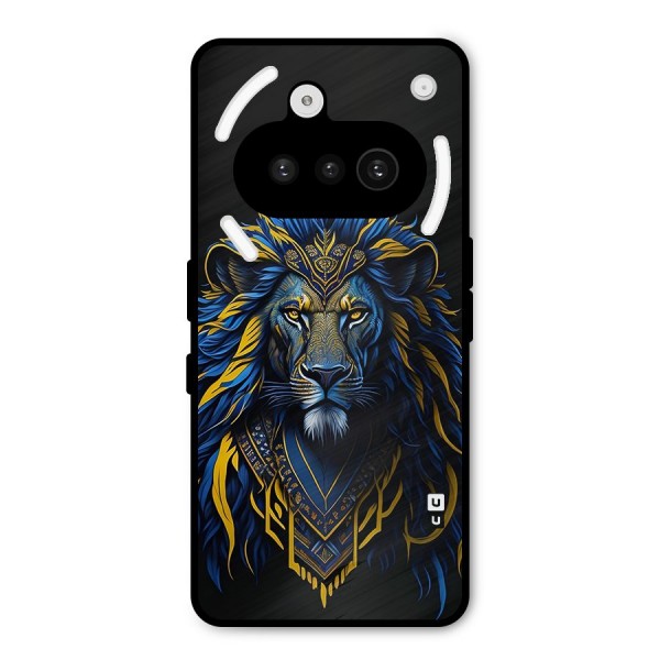 Premium Lion Abstract Portrait Art Metal Back Case for Nothing Phone 3a