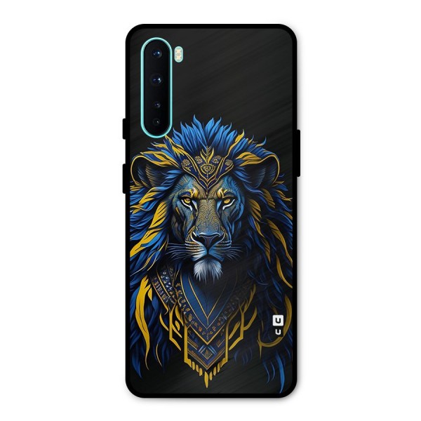 Premium Lion Abstract Portrait Art Metal Back Case for OnePlus Nord