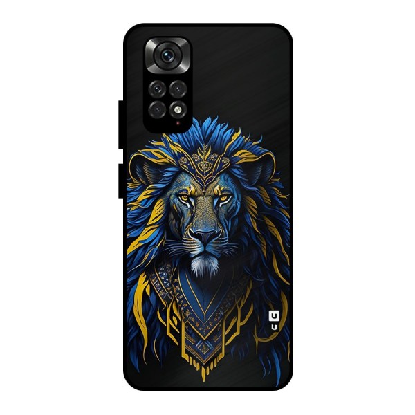 Premium Lion Abstract Portrait Art Metal Back Case for Redmi Note 11 Pro Plus 5G