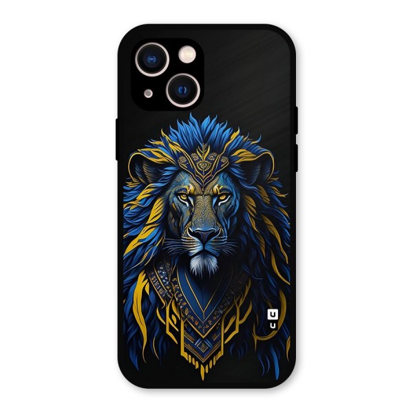 Premium Lion Abstract Portrait Art Metal Back Case for iPhone 13
