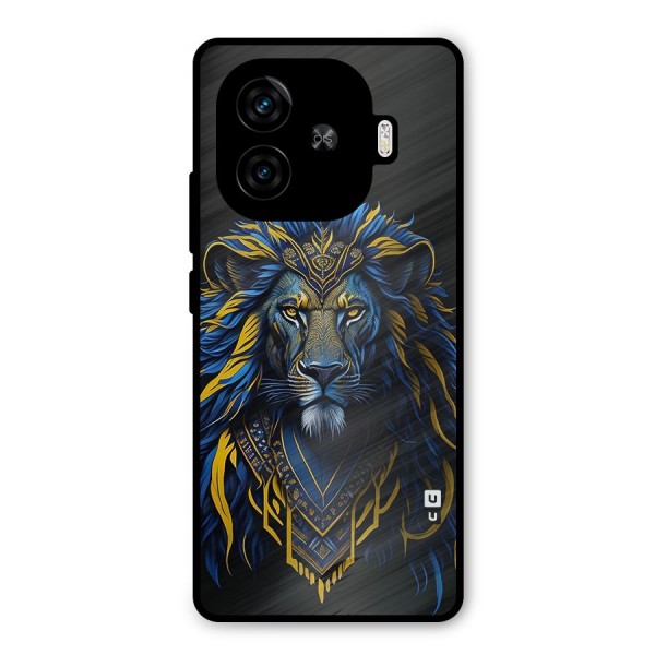 Premium Lion Abstract Portrait Art Metal Back Case for iQOO Neo 10R