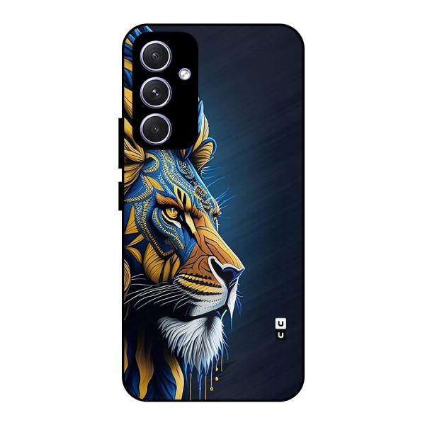 Premium Lion Abstract Side Art Metal Back Case for Galaxy A54