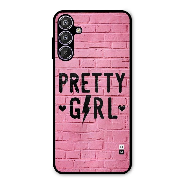 Pretty Girl Wall Metal Back Case for Galaxy F15