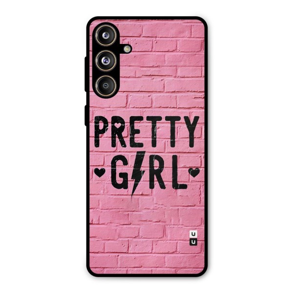 Pretty Girl Wall Metal Back Case for Galaxy F55