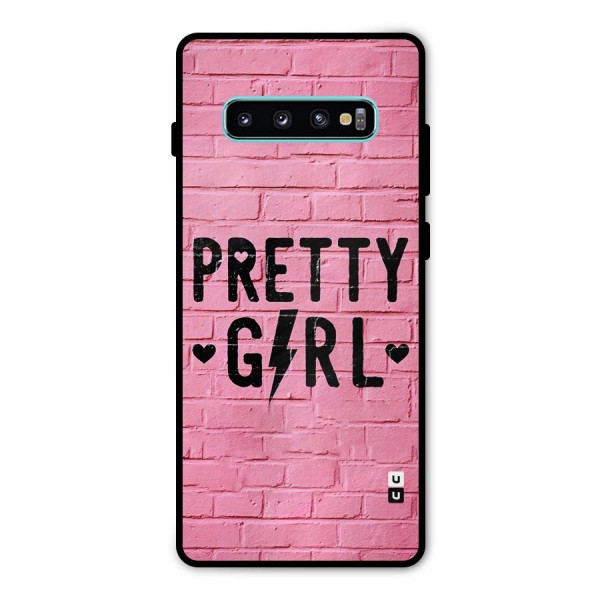 Pretty Girl Wall Metal Back Case for Galaxy S10 Plus