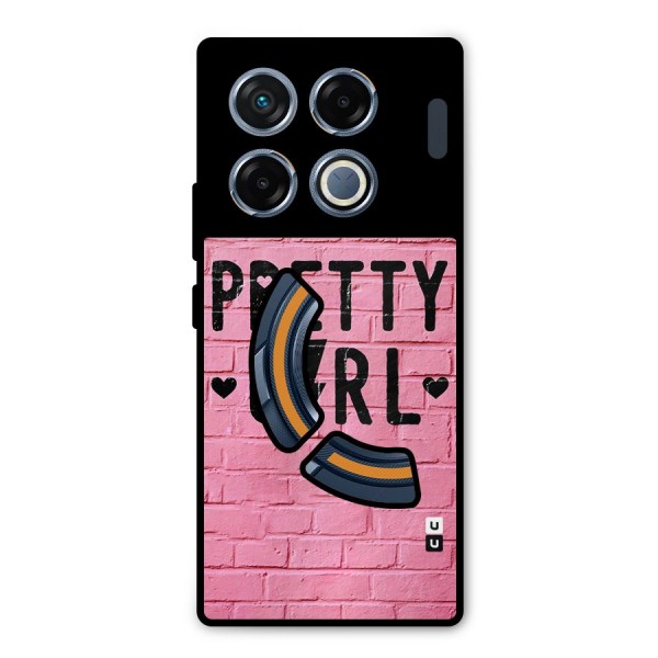 Pretty Girl Wall Metal Back Case for Infinix GT 20 Pro