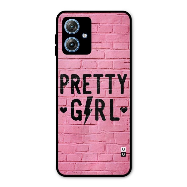 Pretty Girl Wall Metal Back Case for Moto G54