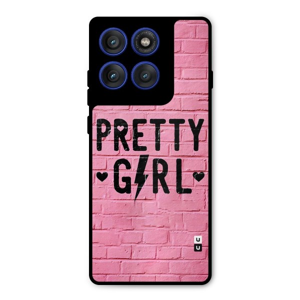 Pretty Girl Wall Metal Back Case for Motorola Edge 60 Pro