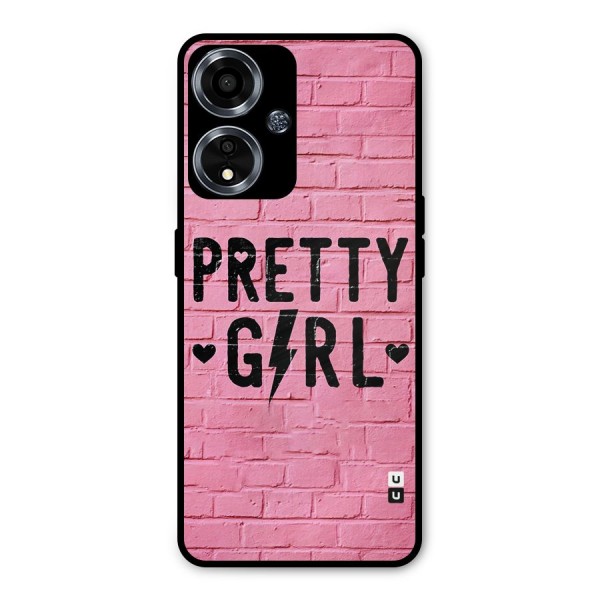Pretty Girl Wall Metal Back Case for Oppo A59