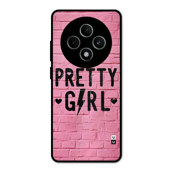 Pretty Girl Wall Metal Back Case for Oppo F27