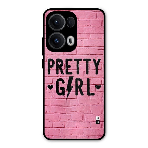 Pretty Girl Wall Metal Back Case for Oppo Reno13 Pro